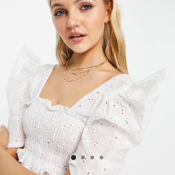 QED London top in white. Size XSmall. - Picture 2 of 8